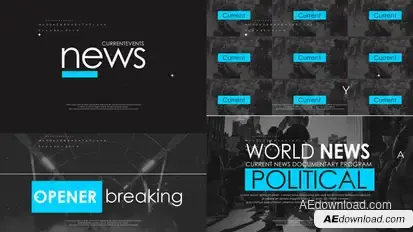 Dynamic News Intro broadcast-packages template preview