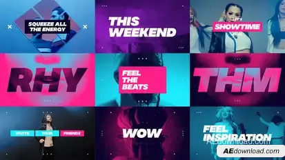 Dynamic Opener / Music Event Promo / Party Invitation / EDM Festival / Night Club / Fast Typography Openers template preview