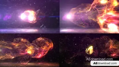 Dynamic Particles Logo Reveal Logo Stings template preview