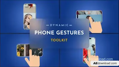 Dynamic Phone Gestures Toolkit Product Promo template preview