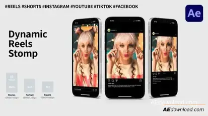 Dynamic Reels Stomp | Reels / Shorts / Tik Tok Openers template preview