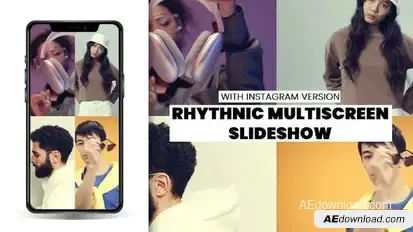 Dynamic Rhythmic Opener & Multiscreen slideshow & Instagram Tik-tok Portrait Version Openers template preview
