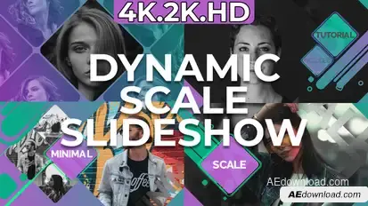 Dynamic Scale Slideshow Video Displays template preview