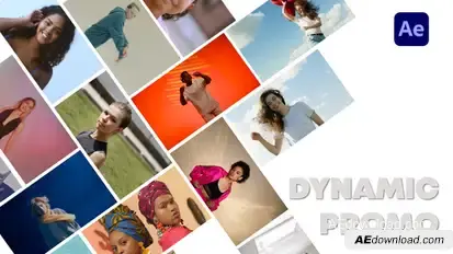 Dynamic Slideshow Promo Video Displays template preview