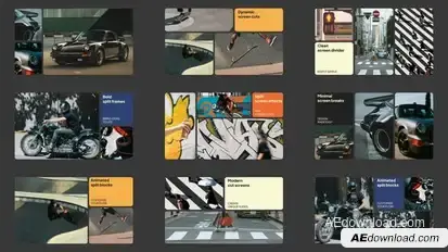 Dynamic Split Screen Video Displays template preview