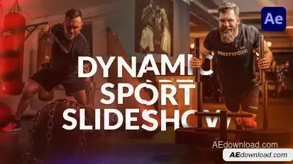 Dynamic Sport Slideshow Video Displays template preview