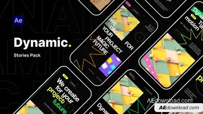 Dynamic Stories Pack Video Display After Effect Template Product Promo template preview