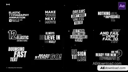 Dynamic Text Animation  AE Titles template preview