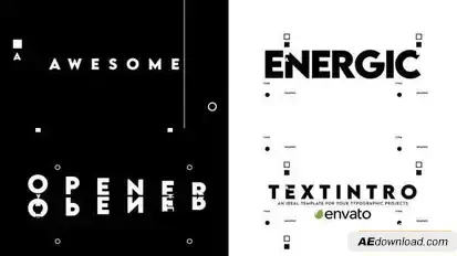 Dynamic Text Intro Openers template preview