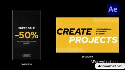 Dynamic Text Titles and Stories / Ae Product Promo template preview