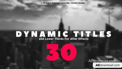 Dynamic Titles and Lower Thirds Titles template preview