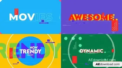 Dynamic Typographic Intro Openers template preview