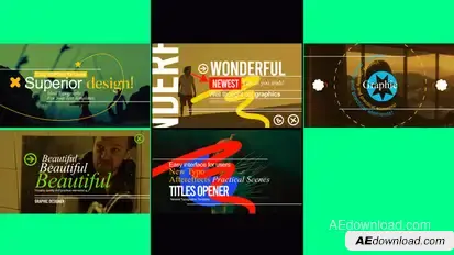 Modern Dynamic Typography | Fast Promo Pack Titles template preview