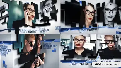 Dynamic Video Wall Video Displays template preview