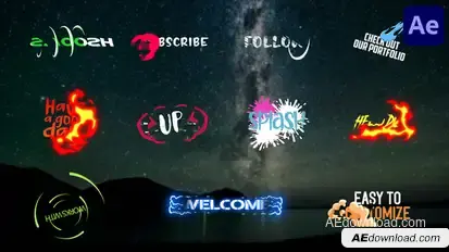 Dynanic Cartoon Titles | After Effects Titles template preview