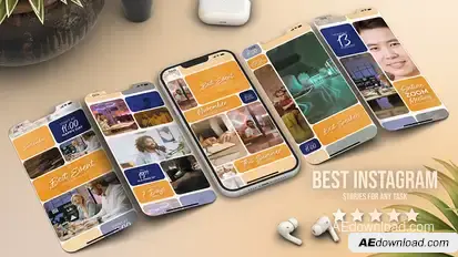 E-Learning Event Multi Screen Instagram Reel Split Video Displays template preview