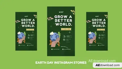 Earth Day Instagram Stories Openers template preview