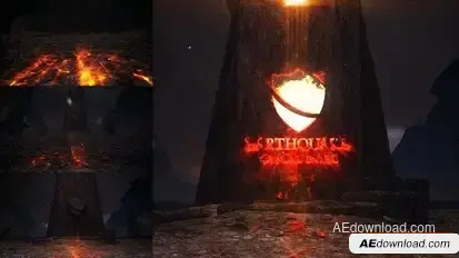 Earthquake Cracks Intro Openers template preview