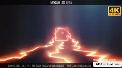Earthquake Logo Reveal Logo Stings template preview