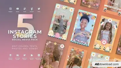 Easter Carousel Instagram Reel Easter template preview