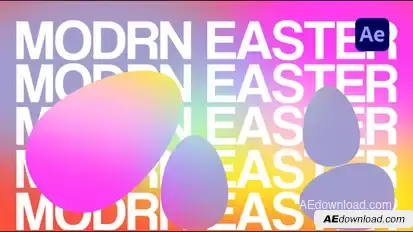 Easter Gradient Evolved Logo Unveil Easter template preview