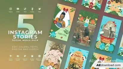 Easter Instagram Stories Easter template preview