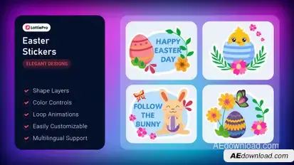 Easter Stickers Easter template preview