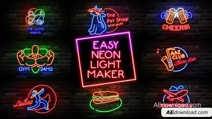 Easy Neon Lights Maker Openers template preview