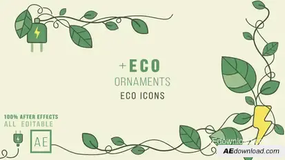 Eco Icons plus Ornaments Elements template preview