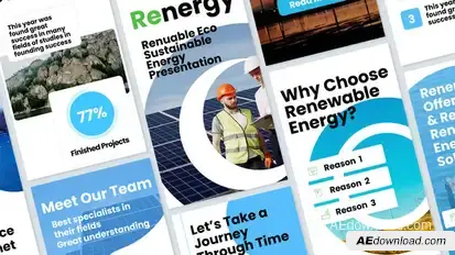 Eco Sustainable Promo Presentation Story Openers template preview