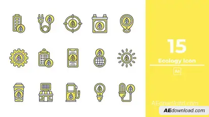 Ecology Icon After Effect Elements template preview