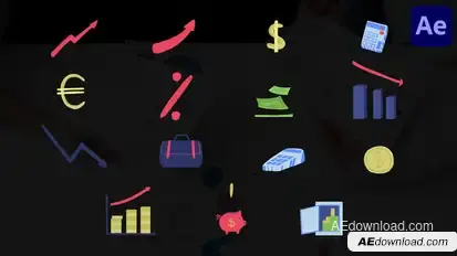 Economy Cartoon Icons for After Effects Elements template preview