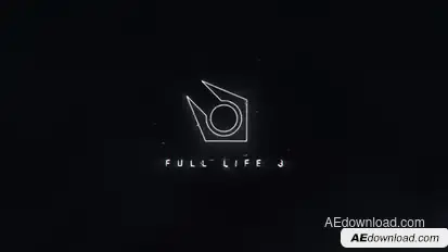 Edge Line Glitch Logo Reveal Logo Stings template preview