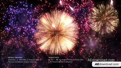 Editable Fireworks Template Titles template preview