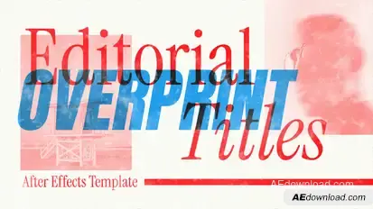 Editorial Overprint Titles Titles template preview