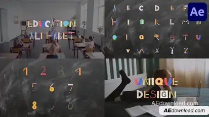 Education Art Alphabet | After Effects Elements template preview