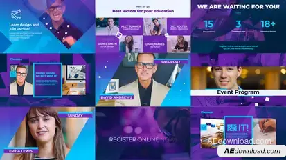 Education Event Promo Video Displays template preview