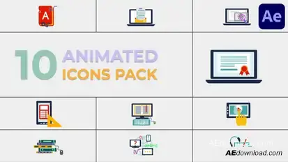Education Icons Pack for After Effects Elements template preview