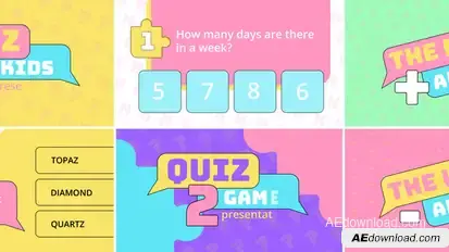 Education kids quiz Openers template preview