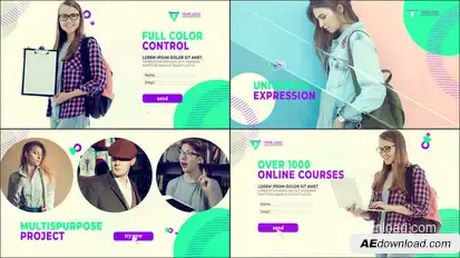 Education Slideshow Video Displays template preview
