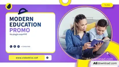 Education Slideshow Video Displays template preview