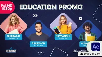 Educational Promo FHD Video Displays template preview