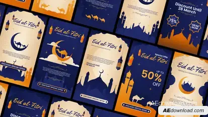 Eid al-Fitri Story After Effect Ramadan Free Templates template preview