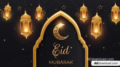 Eid Mubarak broadcast-packages template preview