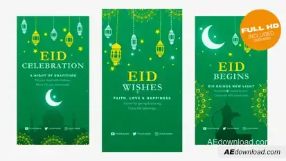 Eid Mubarak Intro 4 in 1 Openers template preview