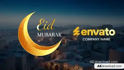 Eid Mubarak Logo Reveal Logo Stings template preview
