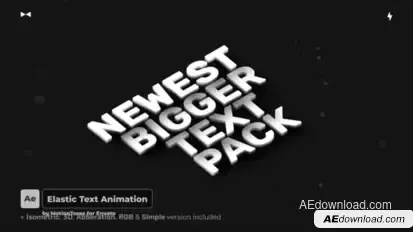 Elastic Text Animation | AE Titles template preview