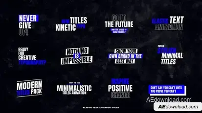 Elastic Text Animations / AE Titles template preview