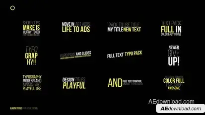 Elastic Titles | After Eeffects Titles template preview