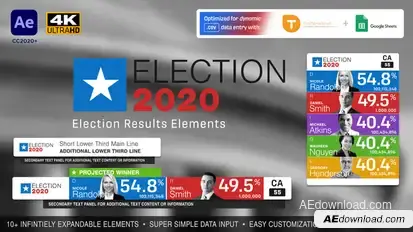 Election Results Elements | United States Election Package broadcast-packages template preview